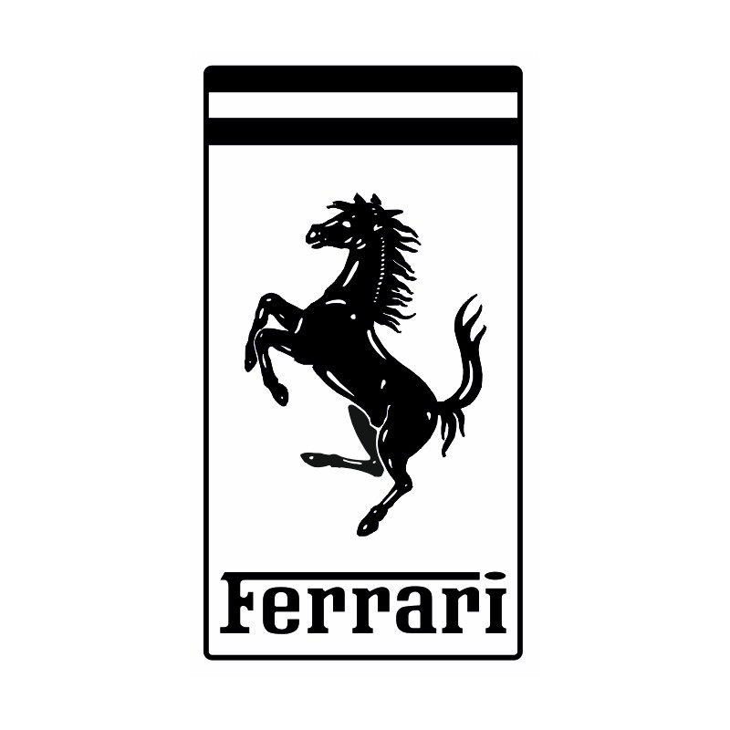 Stickers FERRARI noir et blanc - Stickers AZ